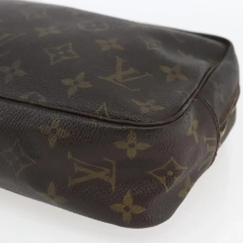 Louis Vuitton Monogram Trousse Toilette 23 Clutch Bag Brown